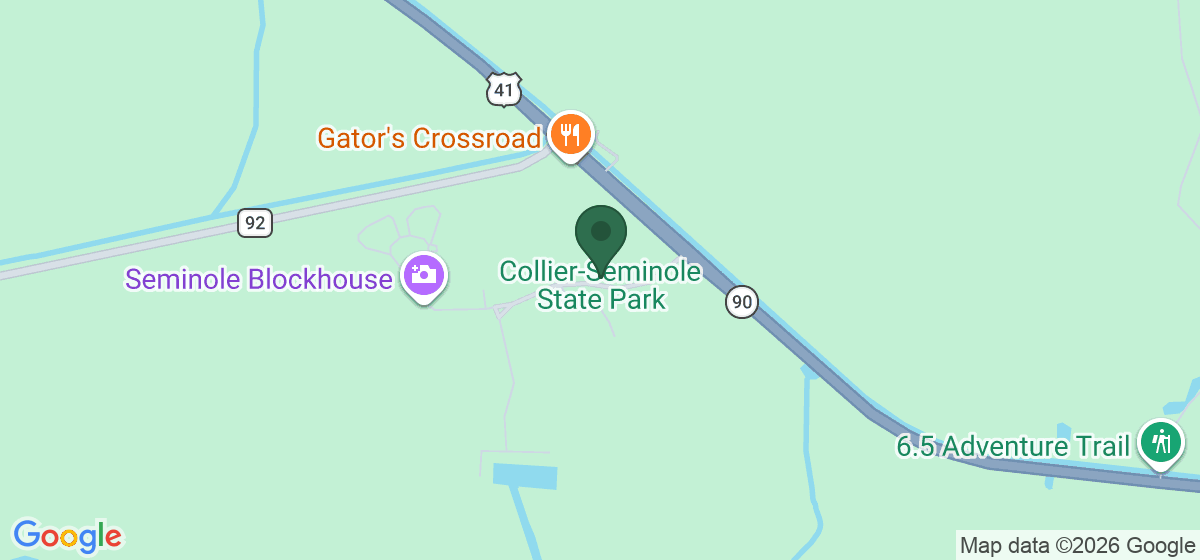 Map showing the location of Collier-Seminole State Park