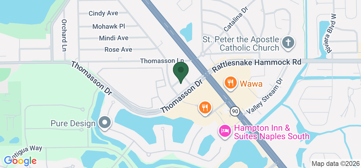 Map showing the location of Physicians Regional Walkin Clinic - East Naples