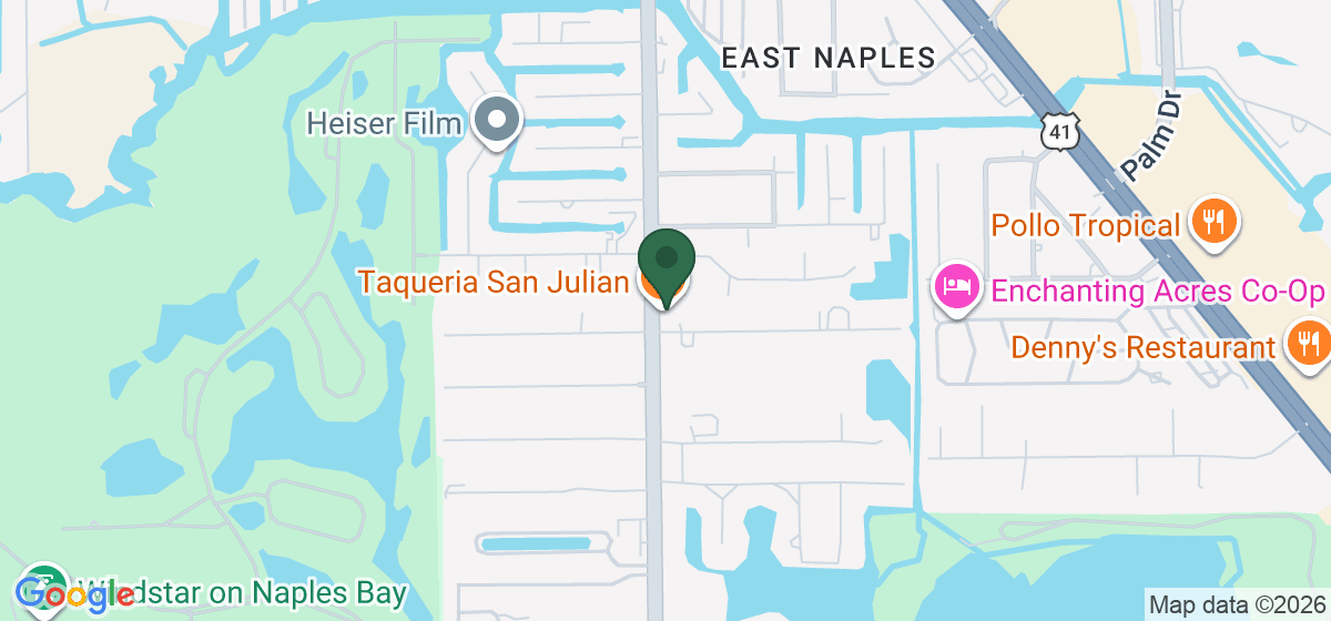Map showing the location of Taqueria San Julian