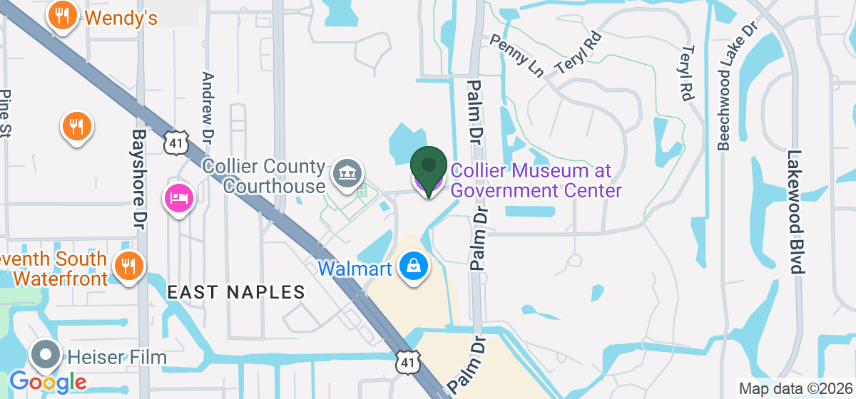 Map showing the location of Collier Museum at Government Center