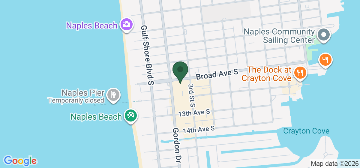 Map showing the location of Annie's Bistro