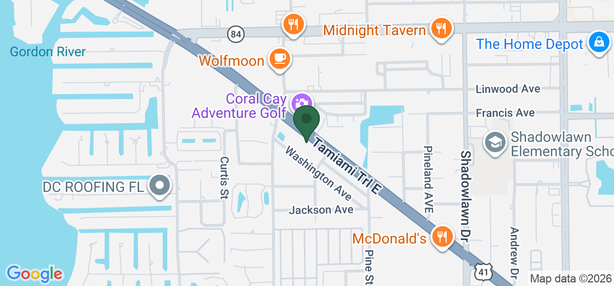 Map showing the location of Burnt Pizza e’ Passione