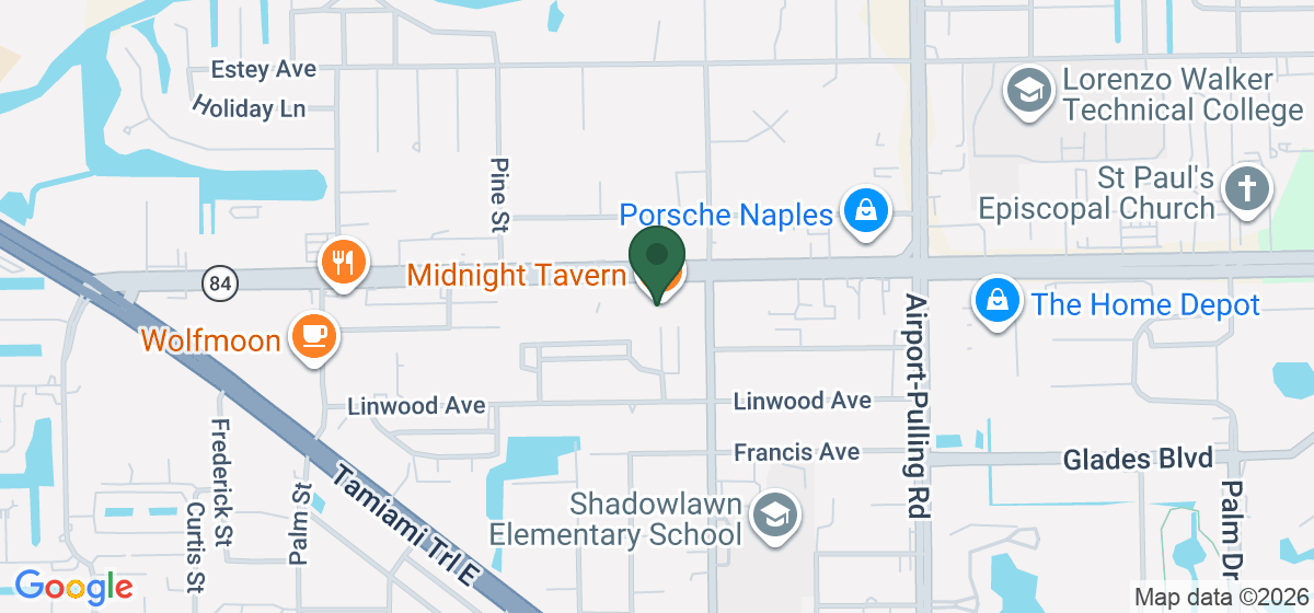 Map showing the location of Midnight Tavern
