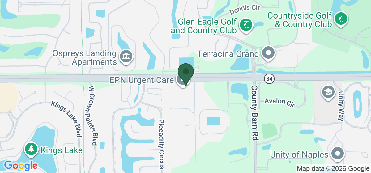 Map showing the location of After Hours Pediatrics Urgent Care - Naples