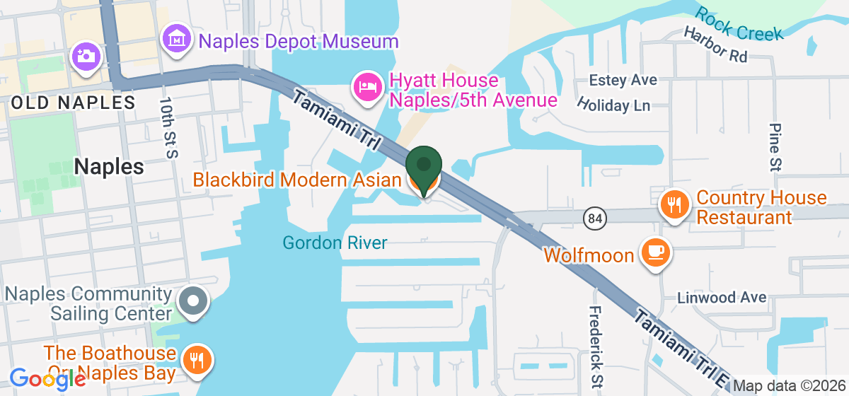 Map showing the location of Blackbird Modern Asian