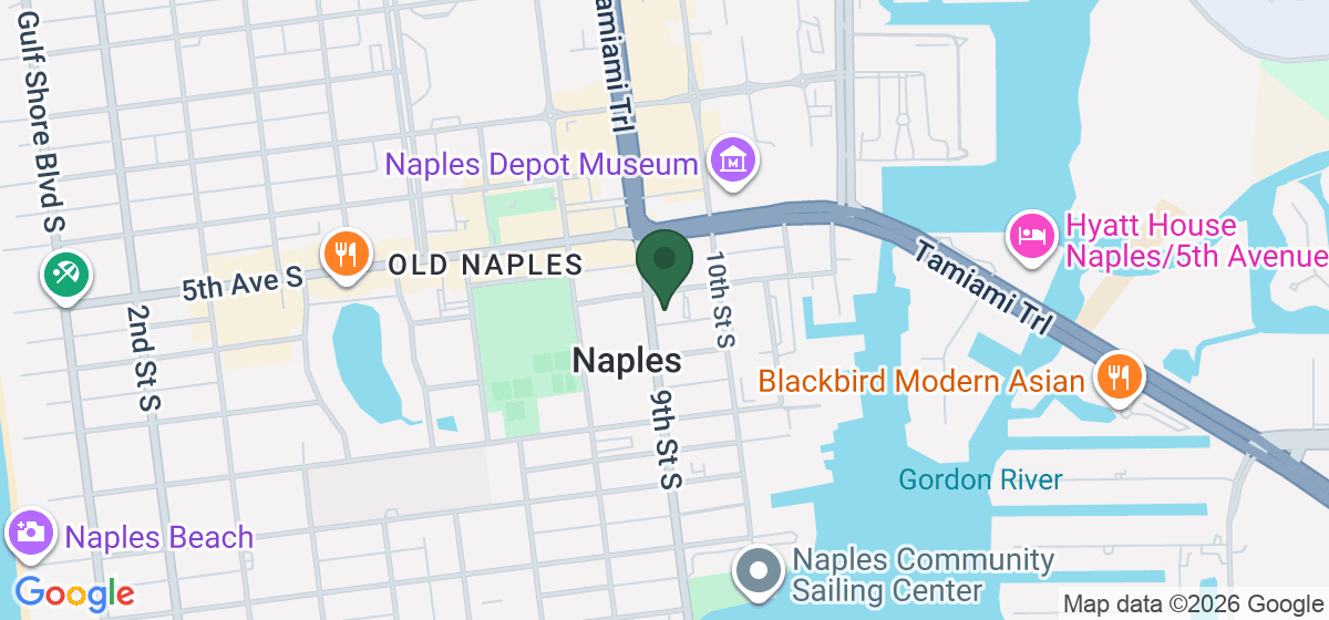 Map showing the location of Naples Locksmith 24/7