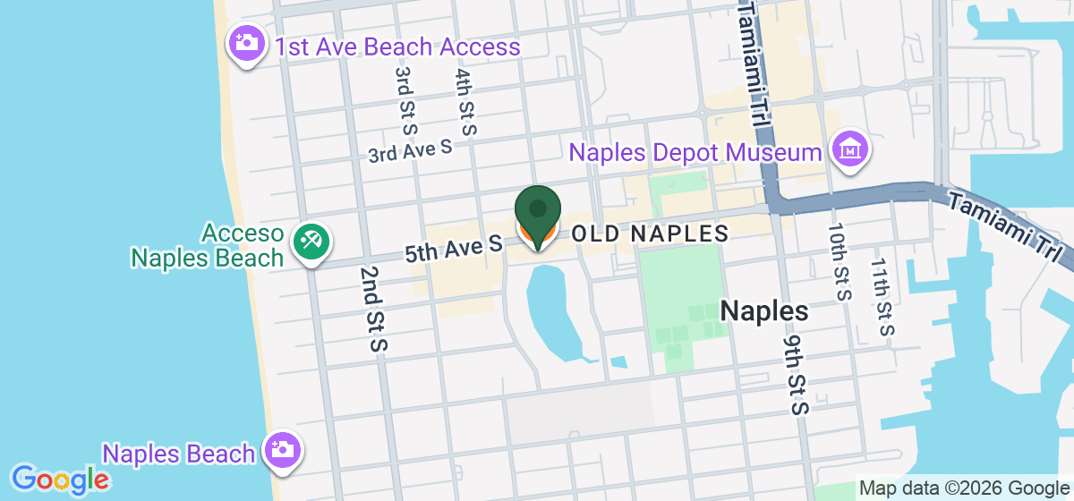 Map showing the location of Del Mar Naples