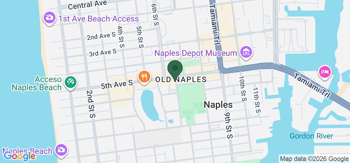 Map showing the location of Cafe Marquise