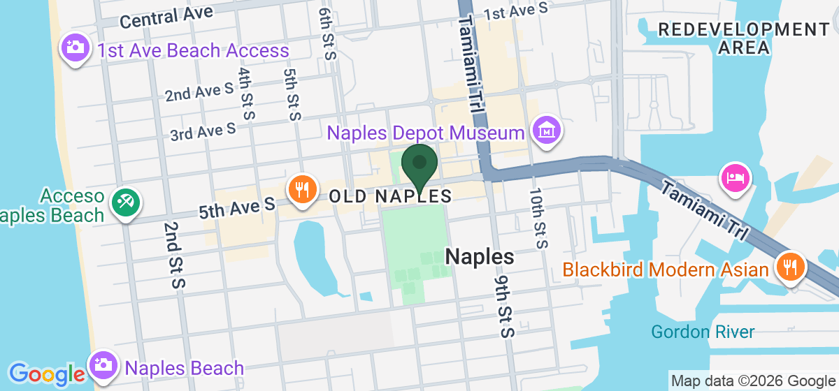 Map showing the location of Naples Locksmith Experts