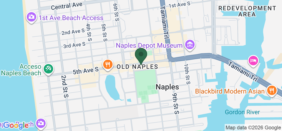 Map showing the location of Matthew Harrington, Naples FL Realtor, William Raveis Real Estate