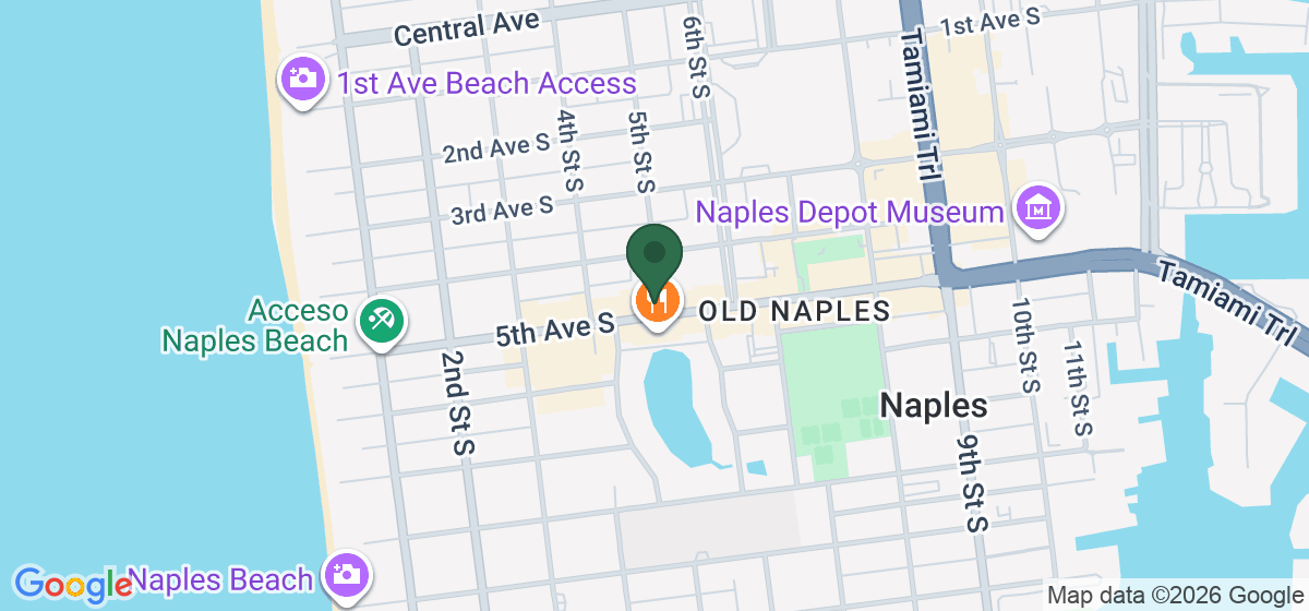 Map showing the location of David Beavis Fine Art - Naples Florida