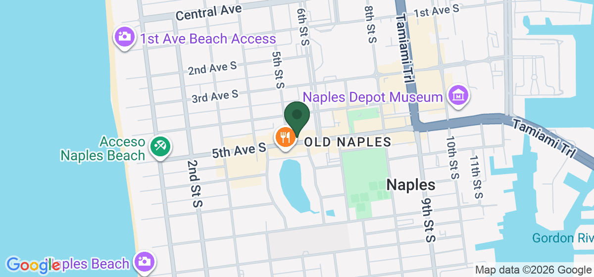 Map showing the location of The Brick Coffee & Bar