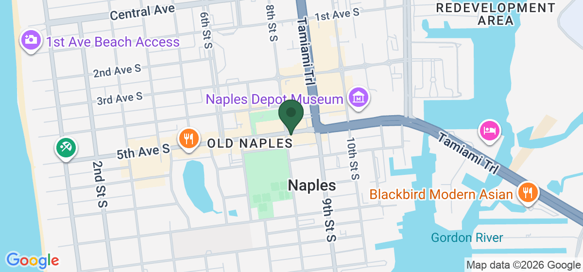 Map showing the location of Caffé Milano Naples