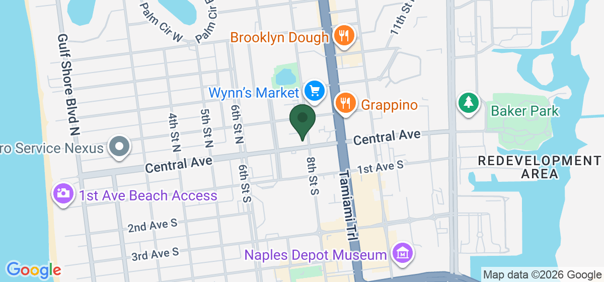 Map showing the location of Castor Dental Associates