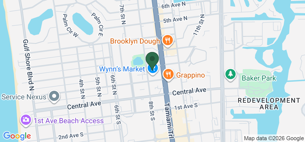 Map showing the location of Sunshine Ace Hardware