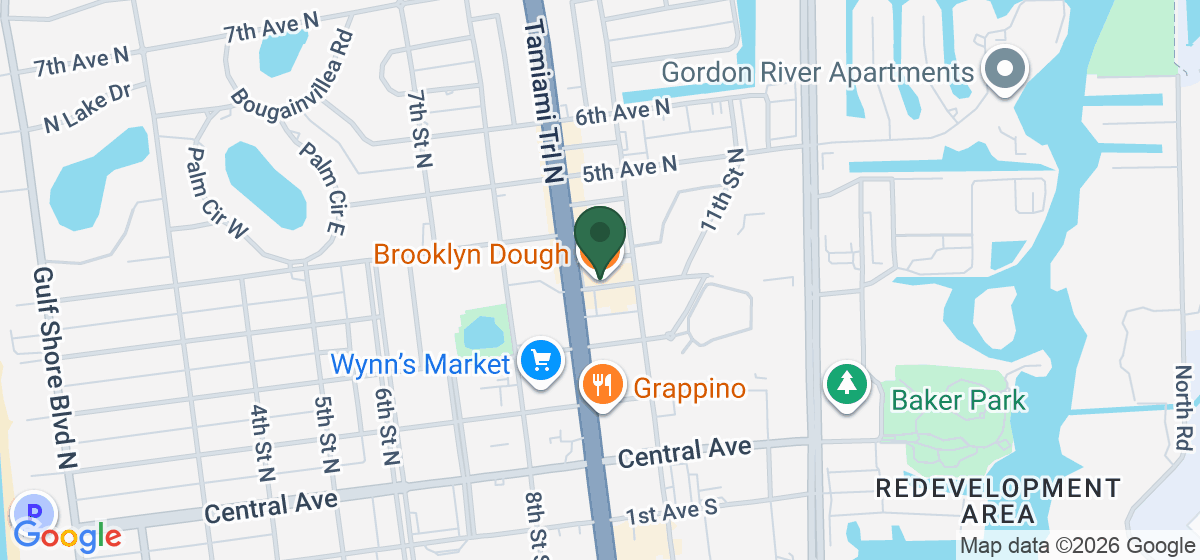 Map showing the location of Brooklyn Dough