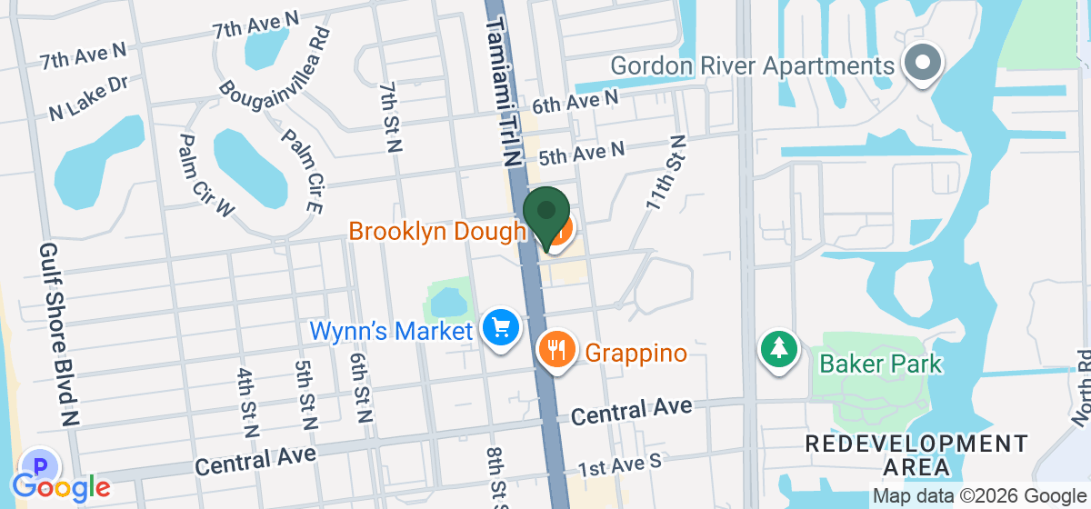 Map showing the location of La Pizzeria