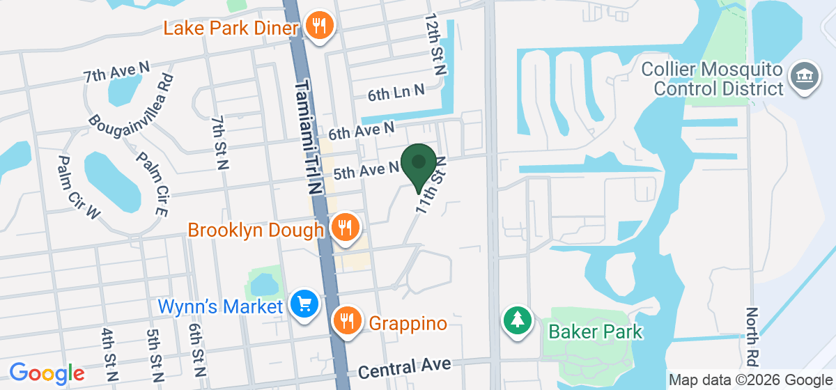 Map showing the location of River Park Aquatic Center