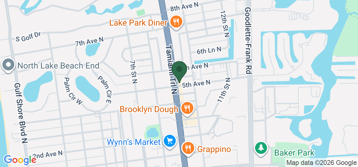 Map showing the location of Pristine Fine Dry Cleaners