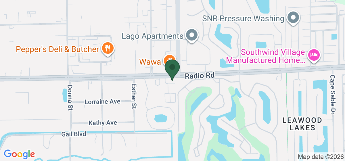 Map showing the location of Radio Road Car Wash