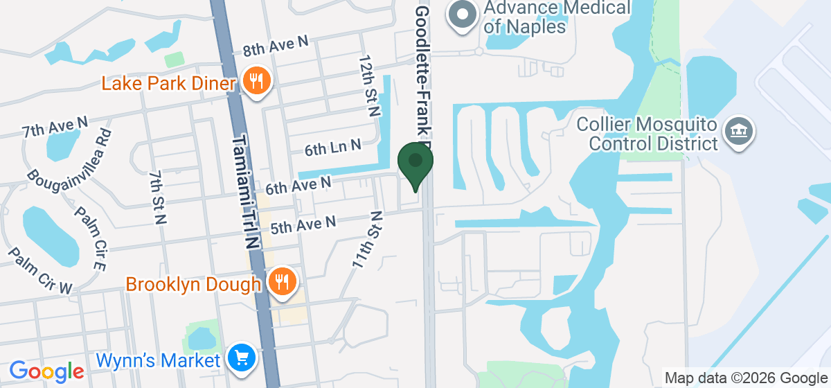 Map showing the location of Gulfview Dental