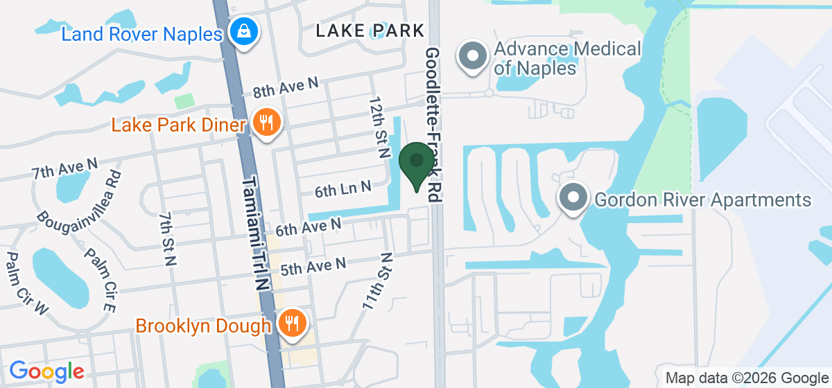 Map showing the location of Naples Eye Physicians