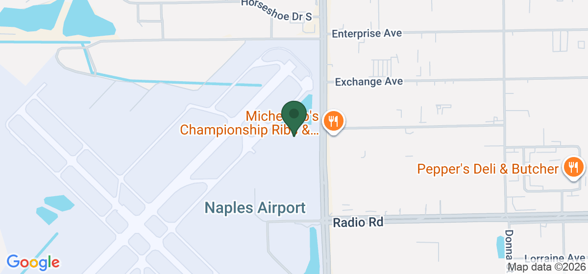 Map showing the location of Patty Baker Humane Society Naples: Main Shelter
