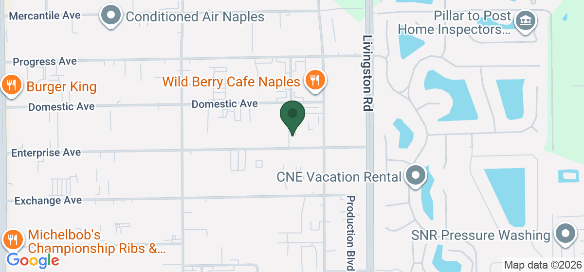 Map showing the location of LocalPro Plumbing of Naples