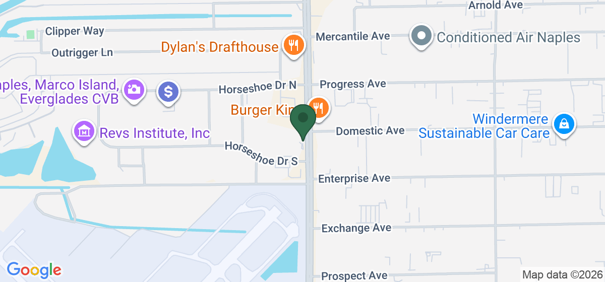 Map showing the location of Mister Car Wash