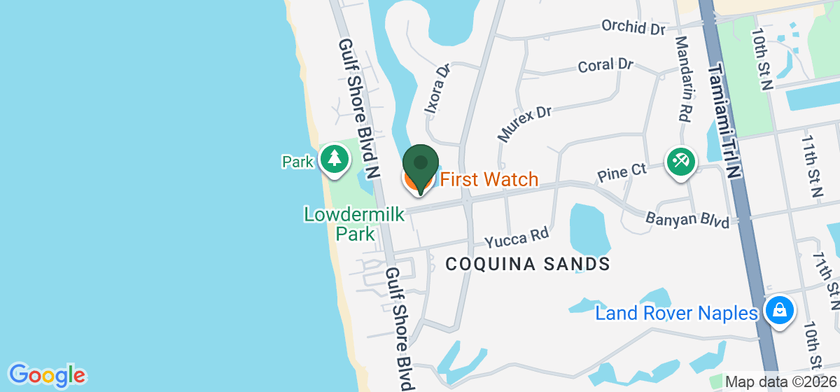 Map showing the location of Gulf Shore Cosmetic and Family Dentistry