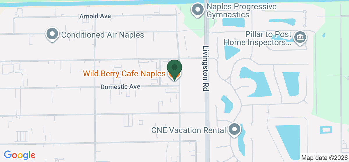 Map showing the location of Wild Berry Cafe