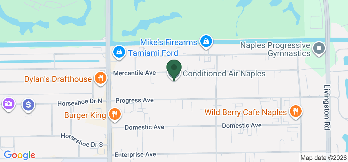 Map showing the location of Conditioned Air Naples