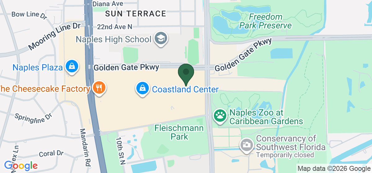 Map showing the location of Dillard's: Coastland Center
