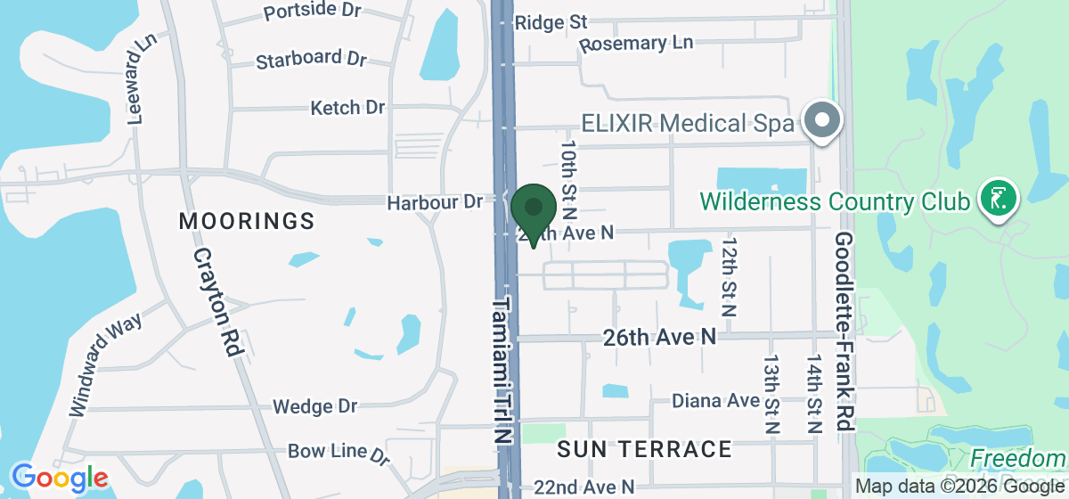 Map showing the location of Naples Garden Inn