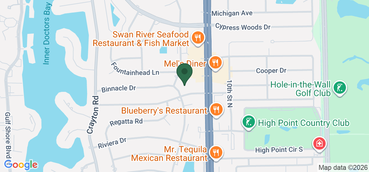 Map showing the location of Florida Coastal Dermatology