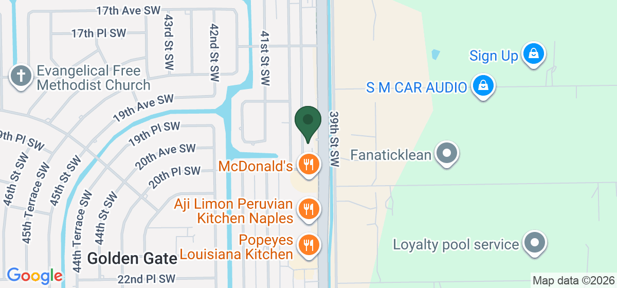 Map showing the location of Advance Auto Parts