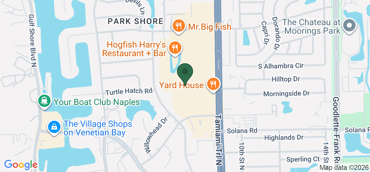 Map showing the location of HomeGoods