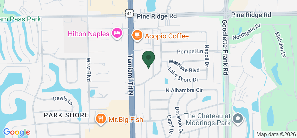 Map showing the location of Bruno's Italian House & Pizzeria