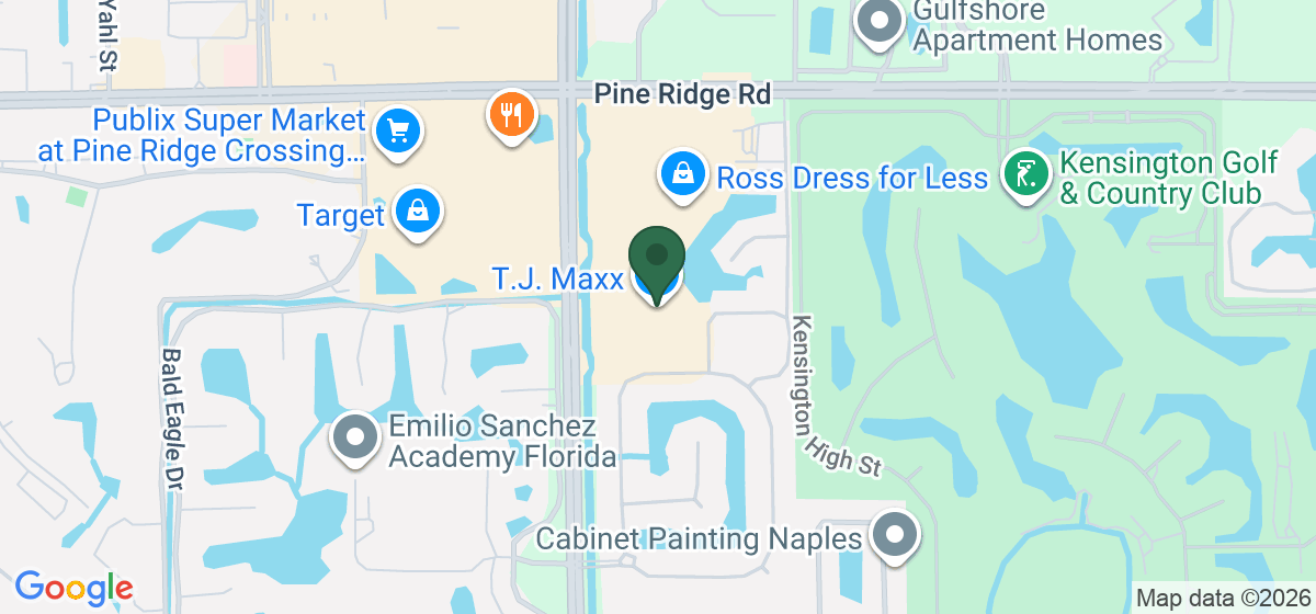 Map showing the location of T.J. Maxx