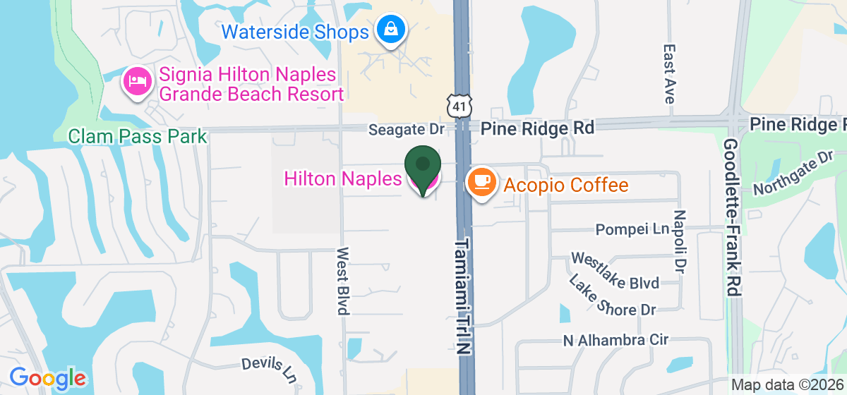 Map showing the location of Shula's Steak House