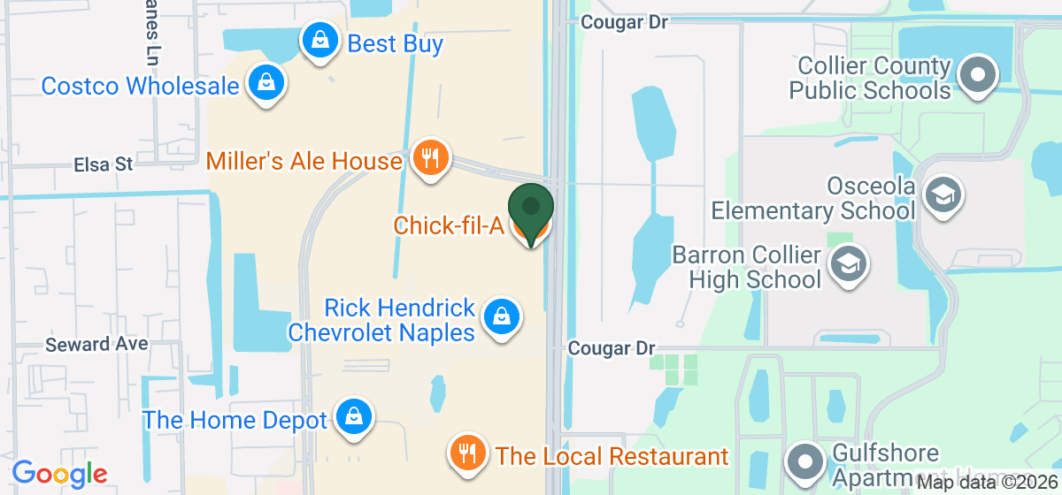 Map showing the location of Chick-fil-A