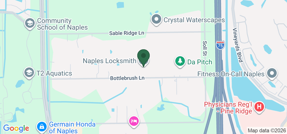 Map showing the location of Naples Locksmith