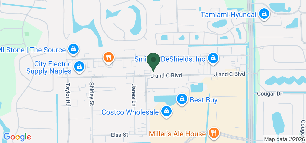Map showing the location of Gulf Coast Roofing Co Inc