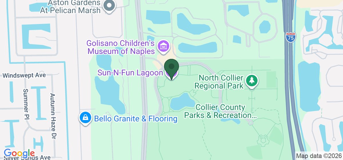 Map showing the location of Sun-N-Fun Lagoon