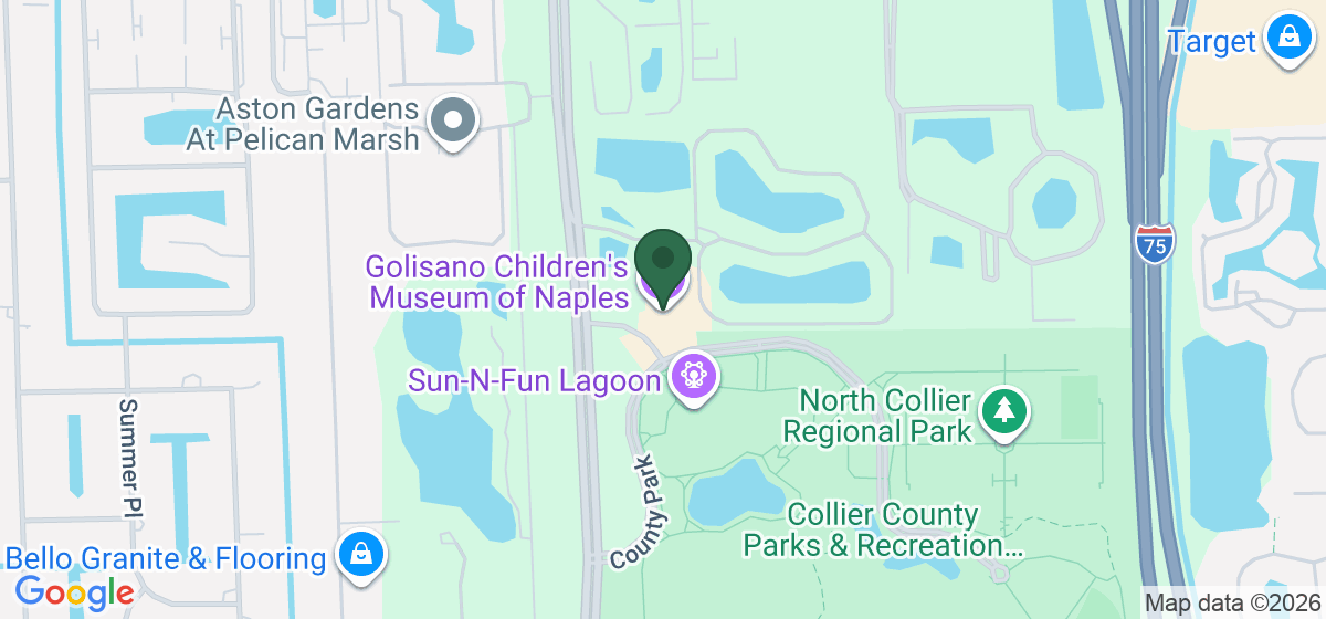 Map showing the location of Golisano Children's Museum of Naples