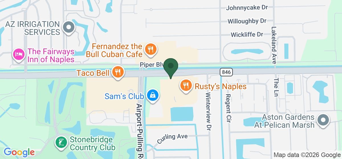 Map showing the location of KIDZ Pediatric Multispecialty Practice Naples