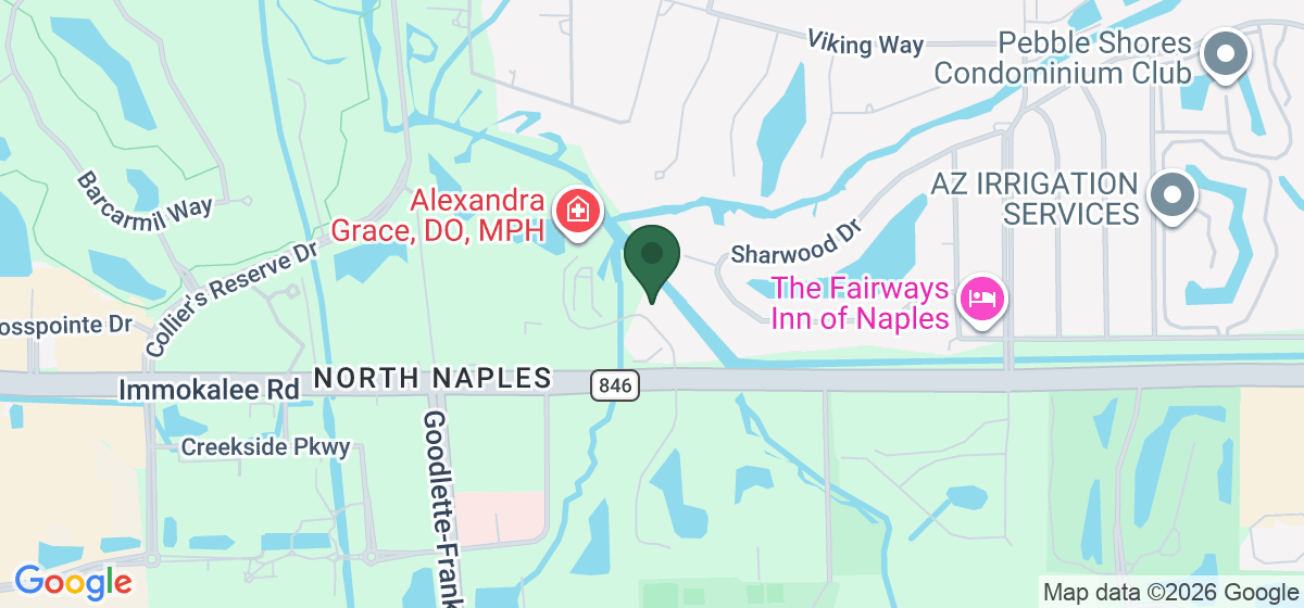 Map showing the location of Collier Sports Medicine and Orthopaedic Center