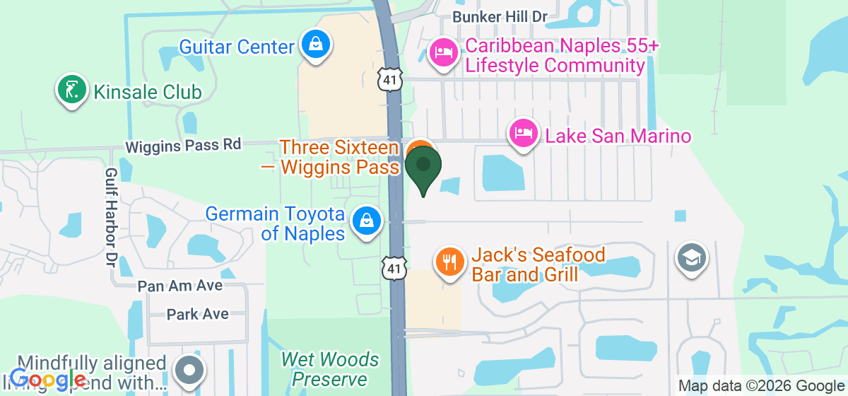 Map showing the location of Noodle Saigon Restaurant